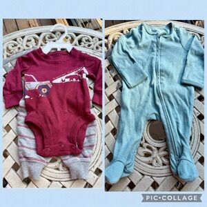 NWT Carter’s 2 Piece 0-3 Months and Cloud Island Sleeper Newborn